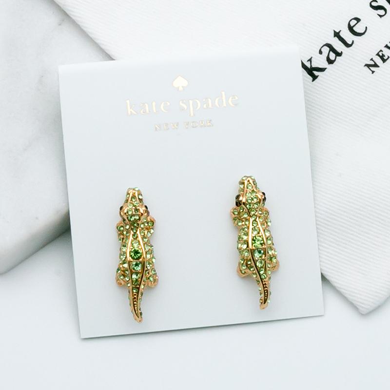 Swamped Pave Alligator Stud Earrings Seven Season