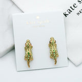 kate spade new york Swamped Pave Alligator Stud Earrings-Seven Season