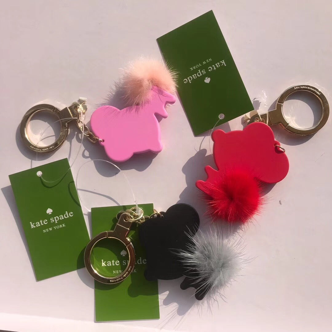 Kate spade pom cheap pom keychain