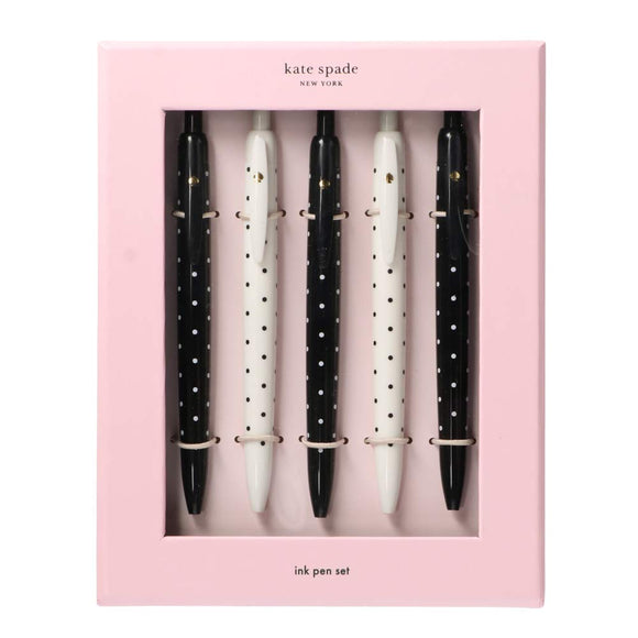 kate spade new york Dotted Ink Pens Set of Five-Seven Season
