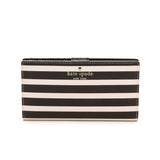 kate spade new york Fairmount Square Stacy Continental Snap Black and Sandy Beach Wallet-Seven Season