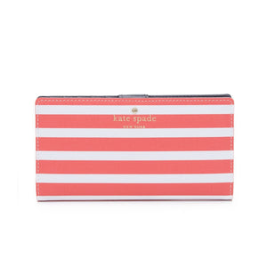 kate spade new york Fairmount Square Stacy Continental Snap Geranium and Cream Wallet-Seven Season