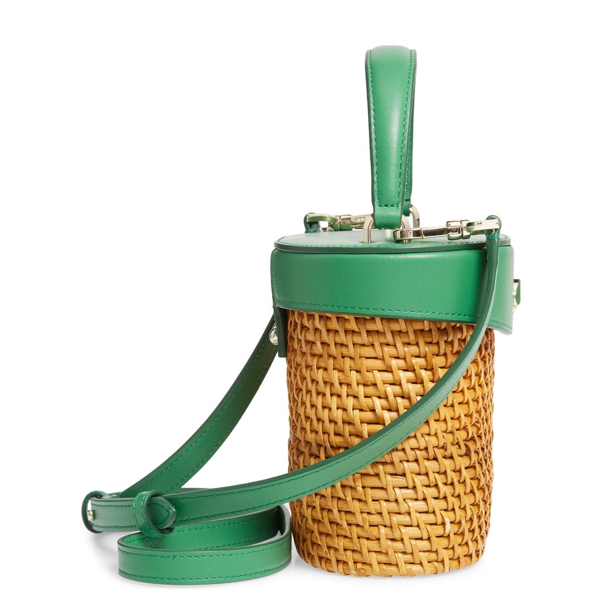 Green Mini Rose Rattan Bucket Bag – Seven Season
