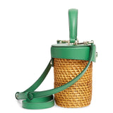 kate spade new york Green Mini Rose Rattan Bucket Bag-Seven Season