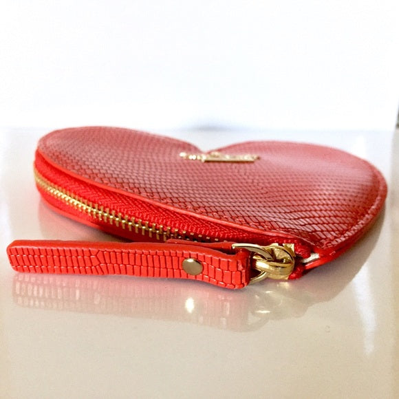 red heart coin purse