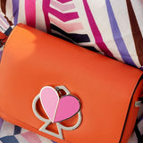 kate spade new york Nicola Twistlock Medium Juicy Orange Shoulder Bag-Seven Season