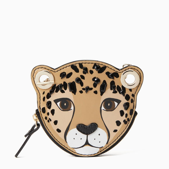 kate spade new york Run Wild Leopard Coin Purse-Seven Season