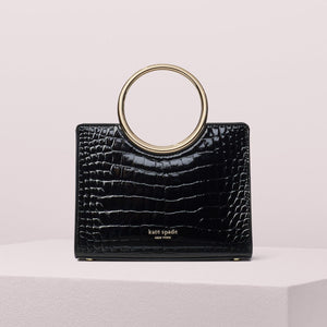 Sam Croc Embossed Bracelet Black Mini Satchel Bag