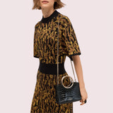 Sam Croc Embossed Bracelet Black Mini Satchel Bag