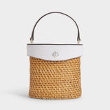 kate spade new york White Mini Rose Rattan Bucket Bag-Seven Season