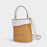 kate spade new york White Mini Rose Rattan Bucket Bag-Seven Season