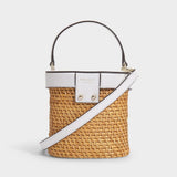 kate spade new york White Mini Rose Rattan Bucket Bag-Seven Season