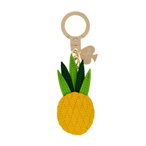 kate spade new york Yellow Leather Pineapple Keychain-Seven Season